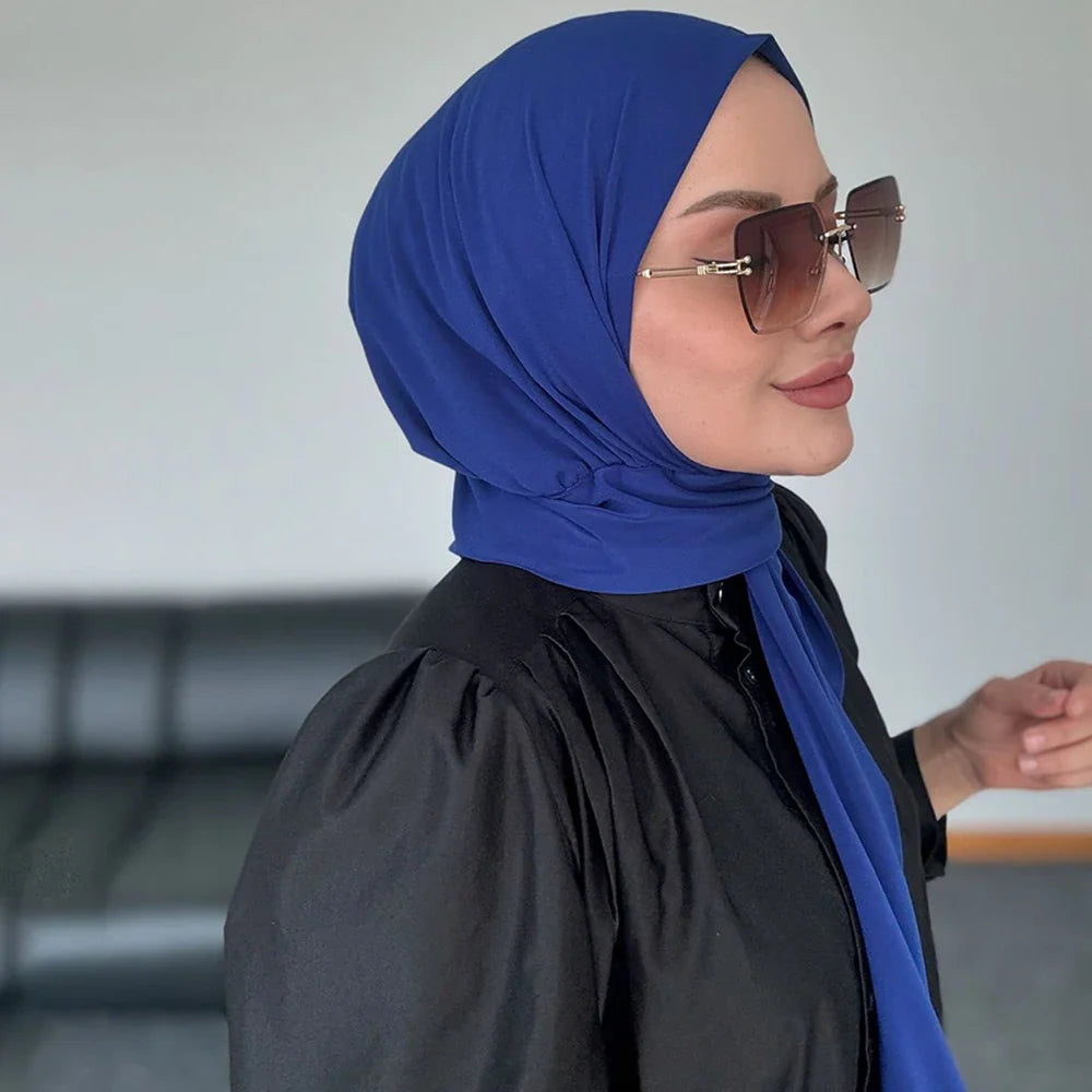 Instant Hijab with Button - Full Cover Turban