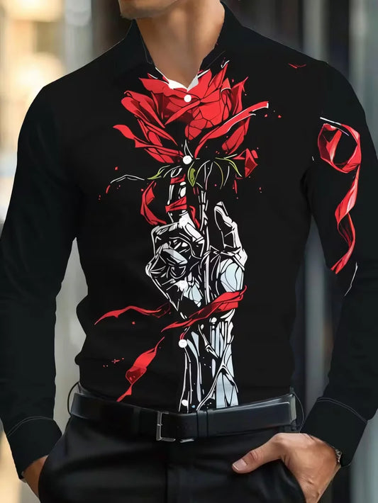Men's Retro Floral Hawaiian 3D Print Shirt