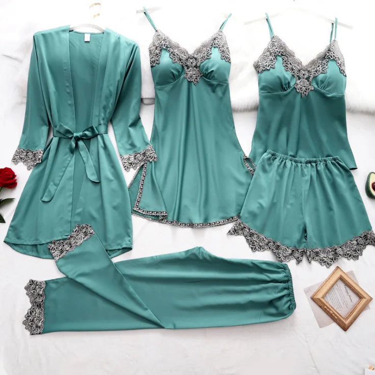 Europe and The United States Fashion Trend Color Collision Erotic Suit Comfortable Sexy Lace Erotic Lingerie Home Clothing Suit