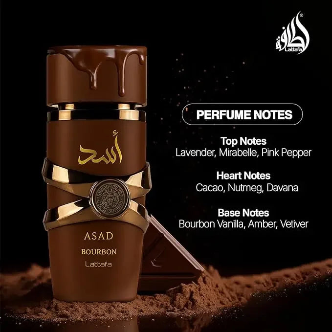Lattafa Asad Bourbon Eau De Parfum Spray Pheromone fragrance