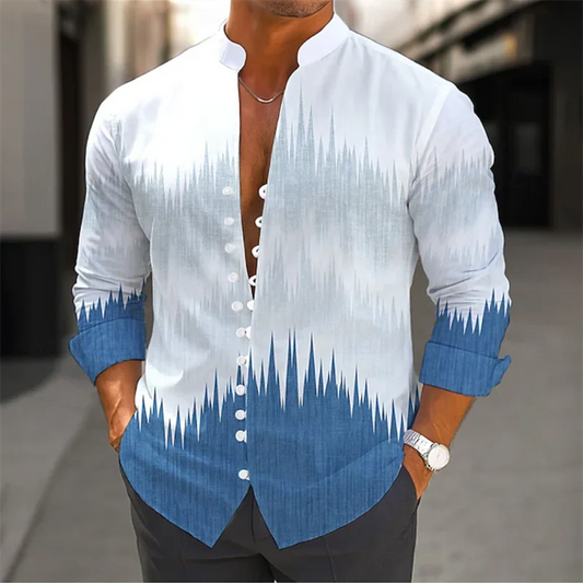 Men's 3D Flower Print Shir
