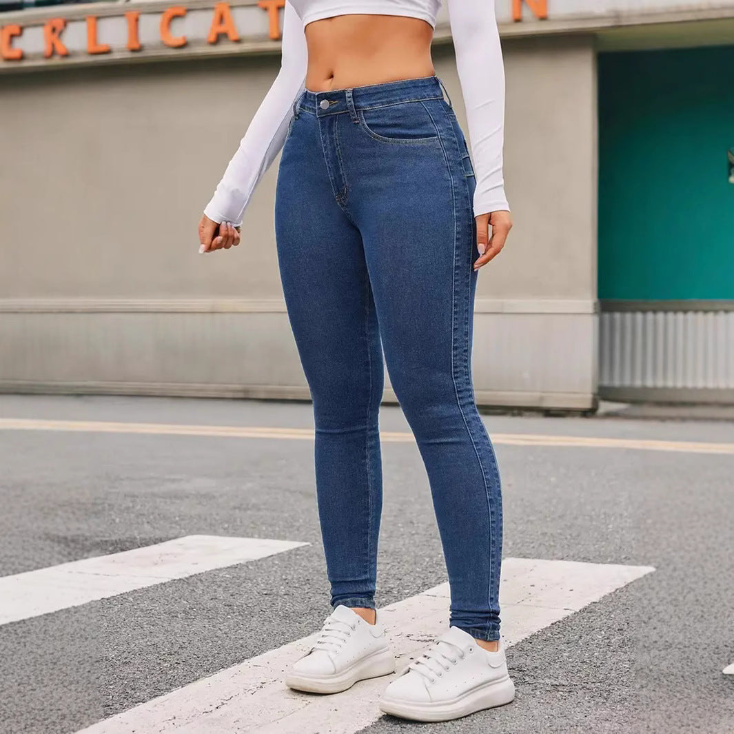 Skinny Stretch Feet Pants Jeans