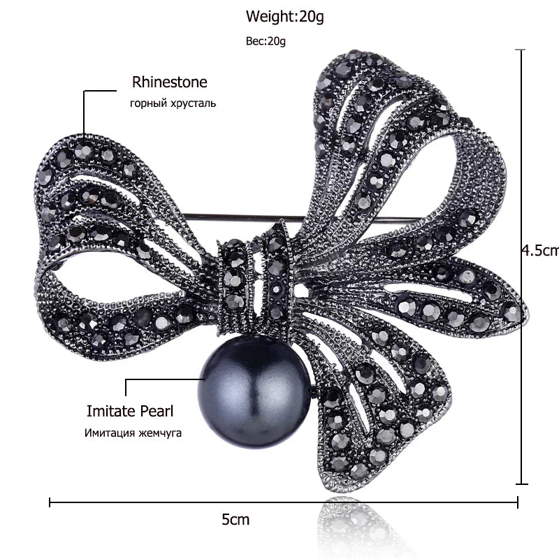 Vintage Pearl Flower Brooch - Hijab Pin
