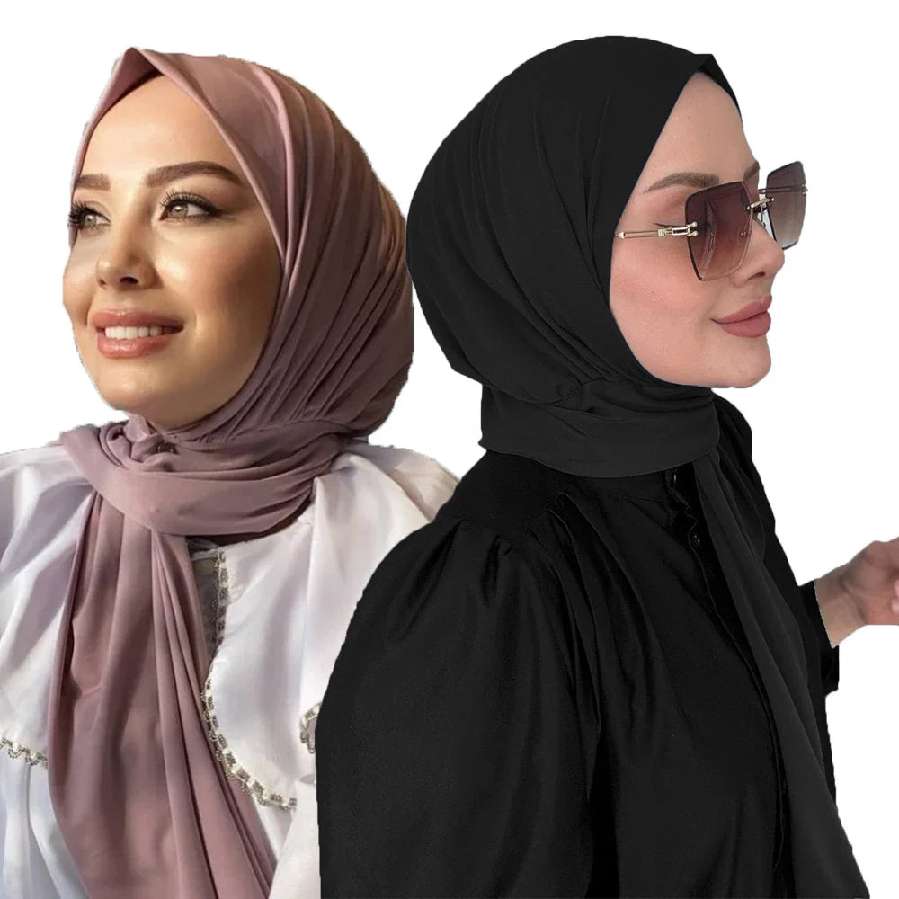 Instant Hijab with Button - Full Cover Turban
