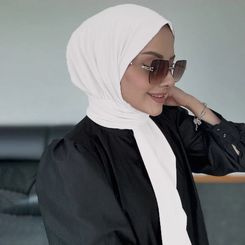 Instant Hijab with Button - Full Cover Turban
