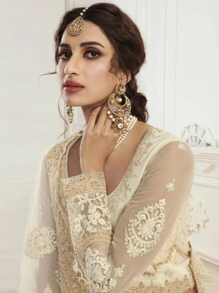 Customized  Iovry Prom dresses with wrap Lehenga Choli Embroidered Dupatta Girlish Indian Long sleeve Choli Asian Evening Gown