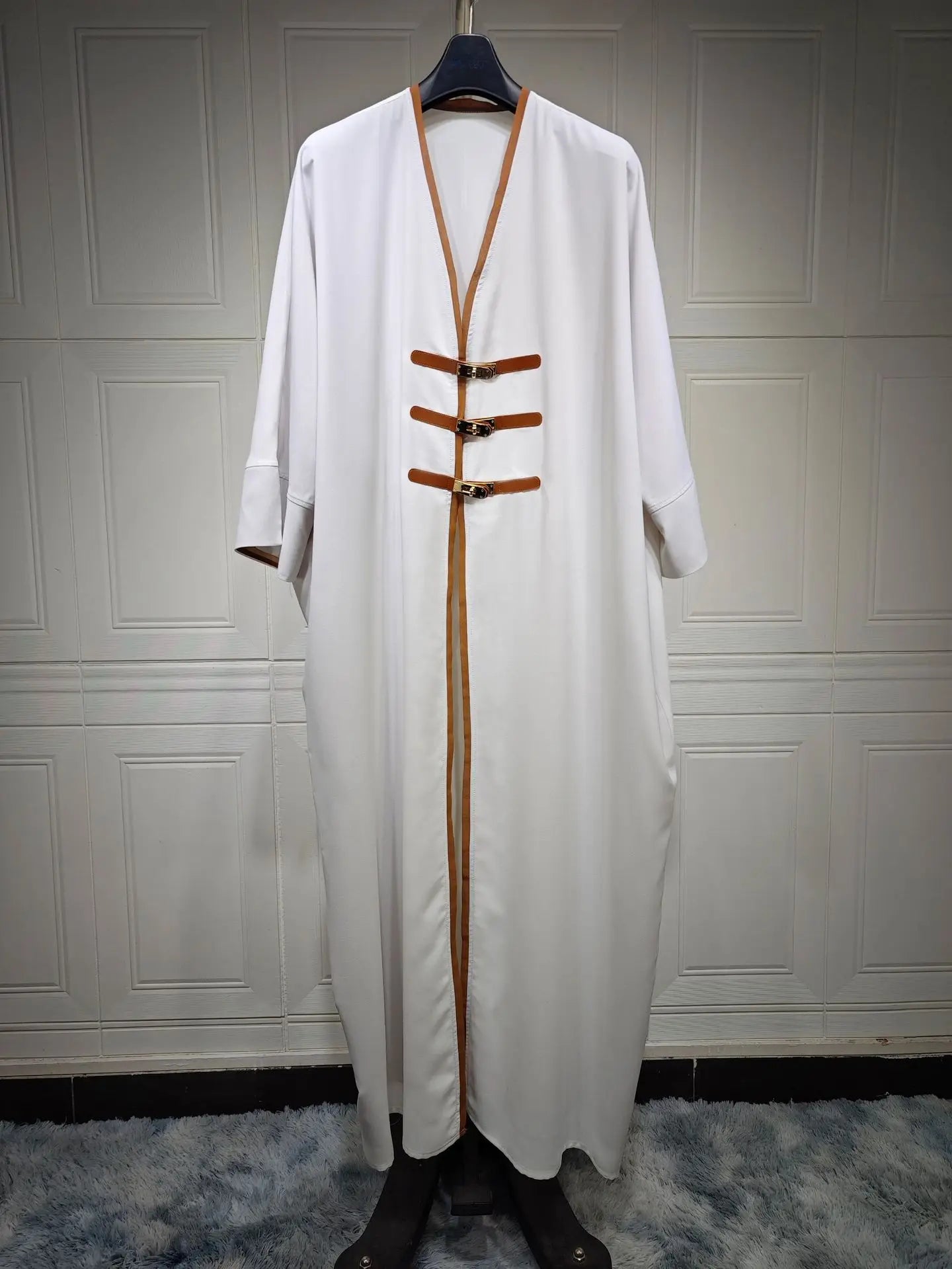 Leather Buckle Kimono Abaya - Ramadan Robe