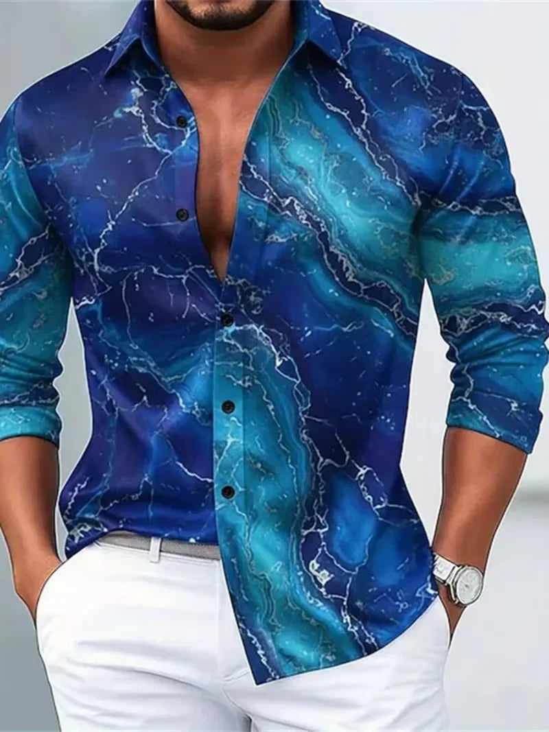 Men's Retro Floral Hawaiian 3D Print Shirt