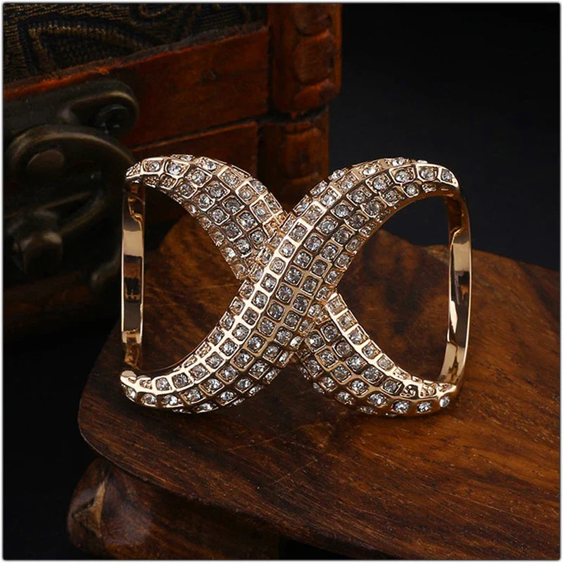 Rhinestone Scarf Buckle - Crystal Ring Clip