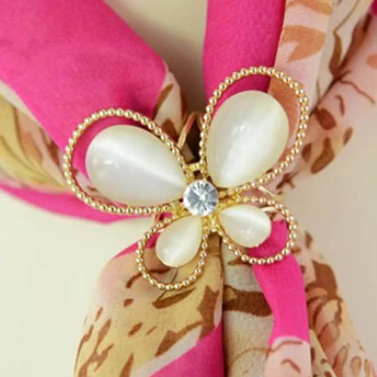 Crystal Scarf Buckle - Luxury Brooch Pin