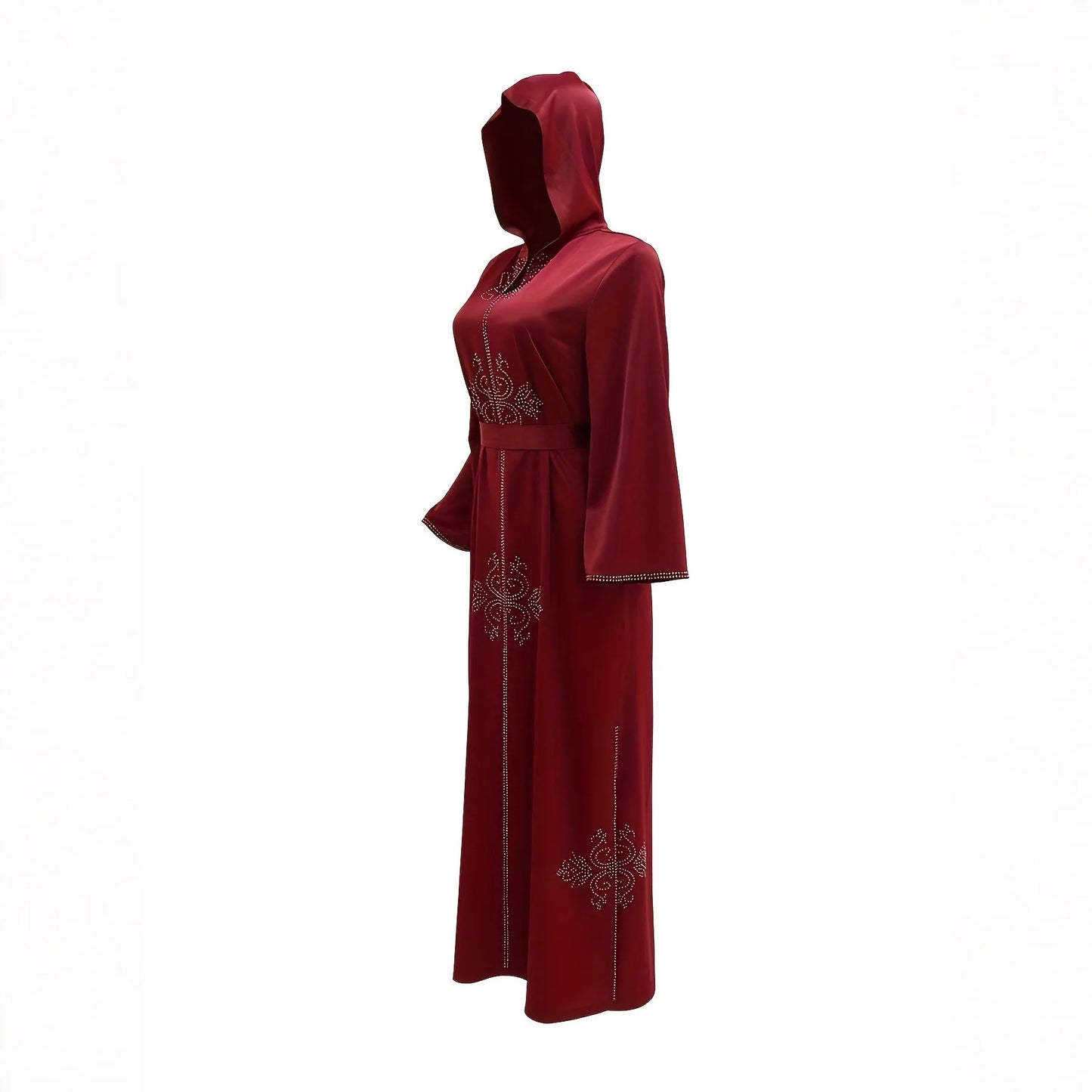 Diamond Hooded Abaya - Kaftan Dress