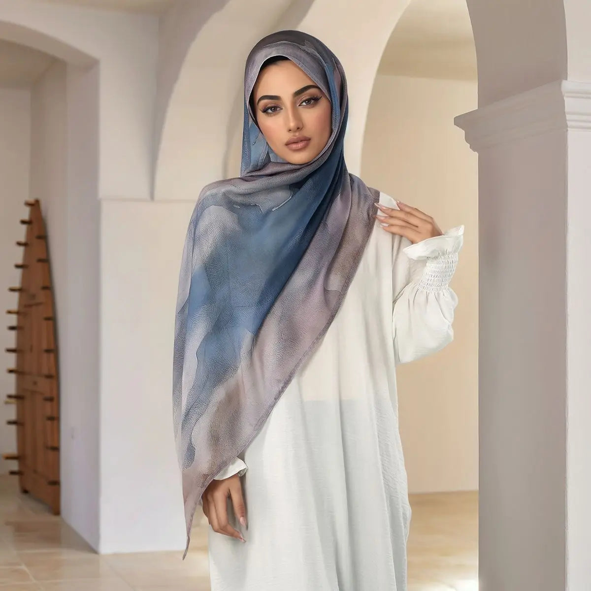 Watercolor Modal Hijab - Printed Scarf