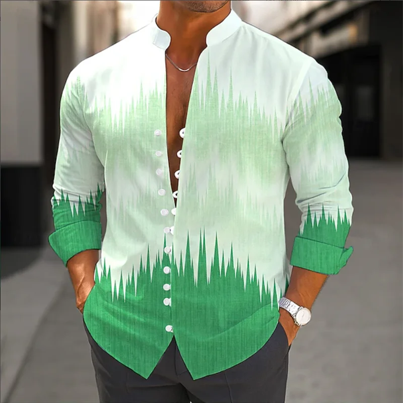 Men's 3D Flower Print Shir
