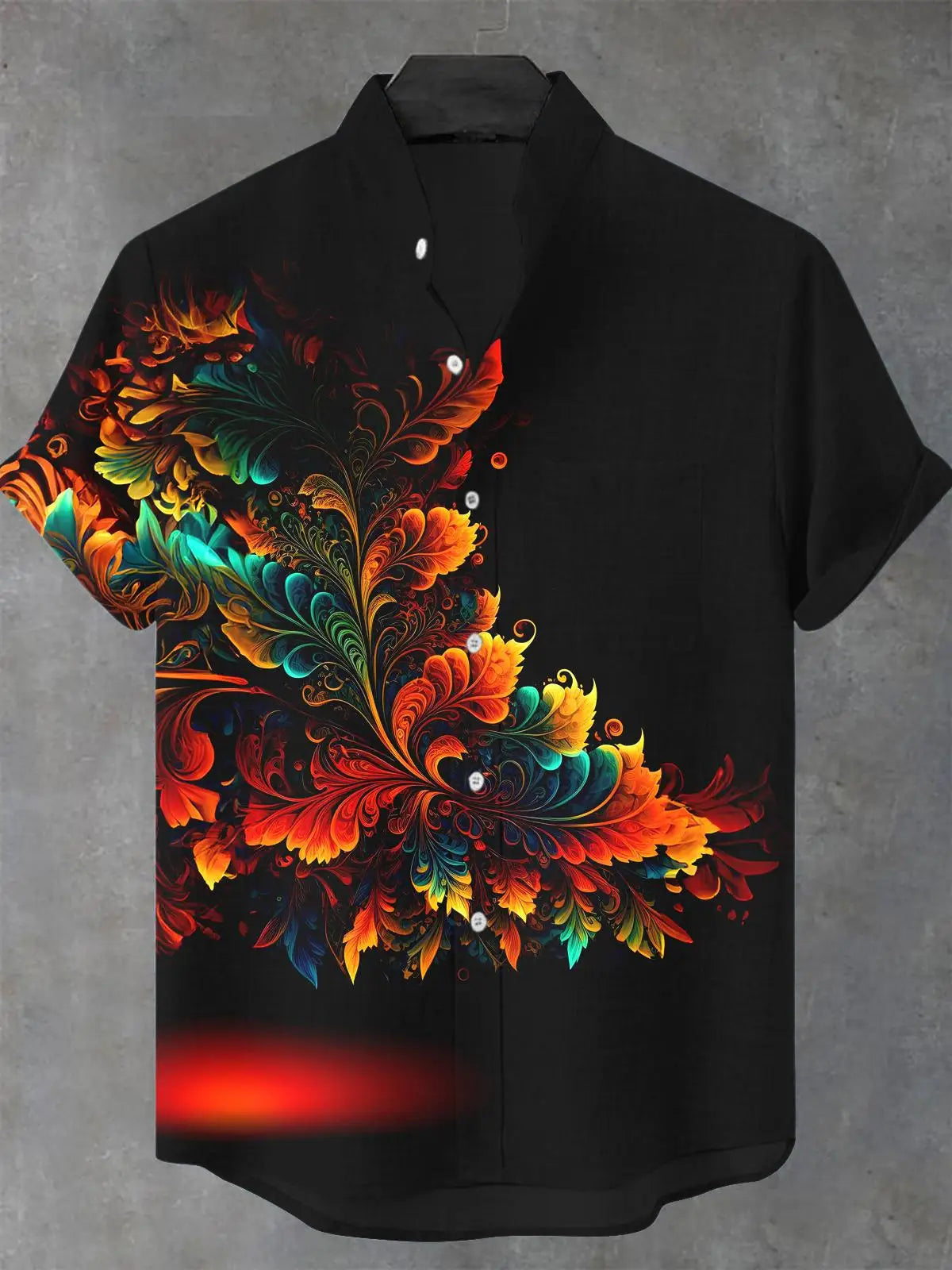 Men's Hawaii Beach Print Shirt | Short Sleeve