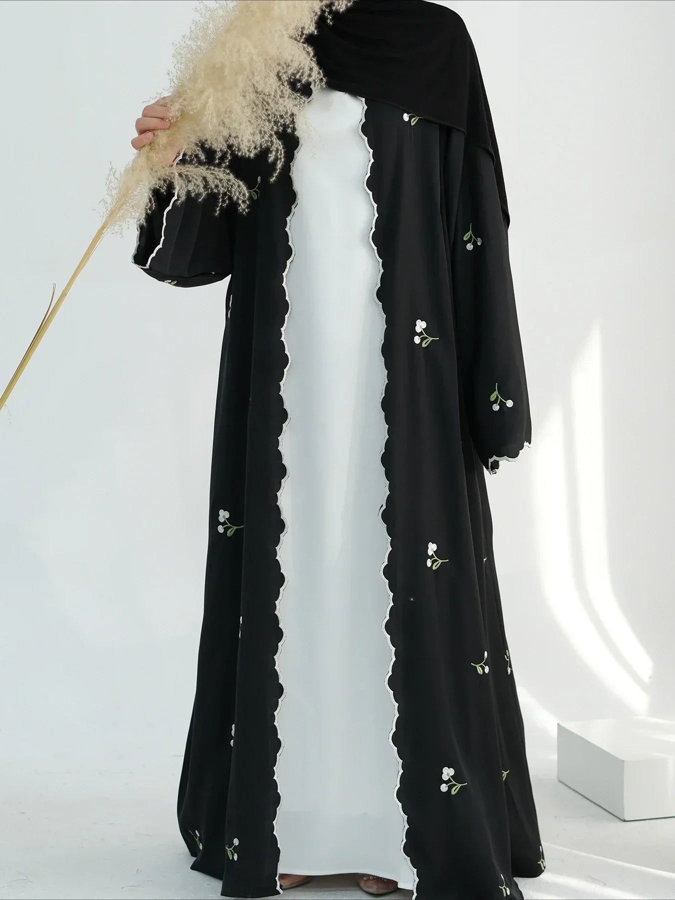 Embroidered Abaya Cardigan