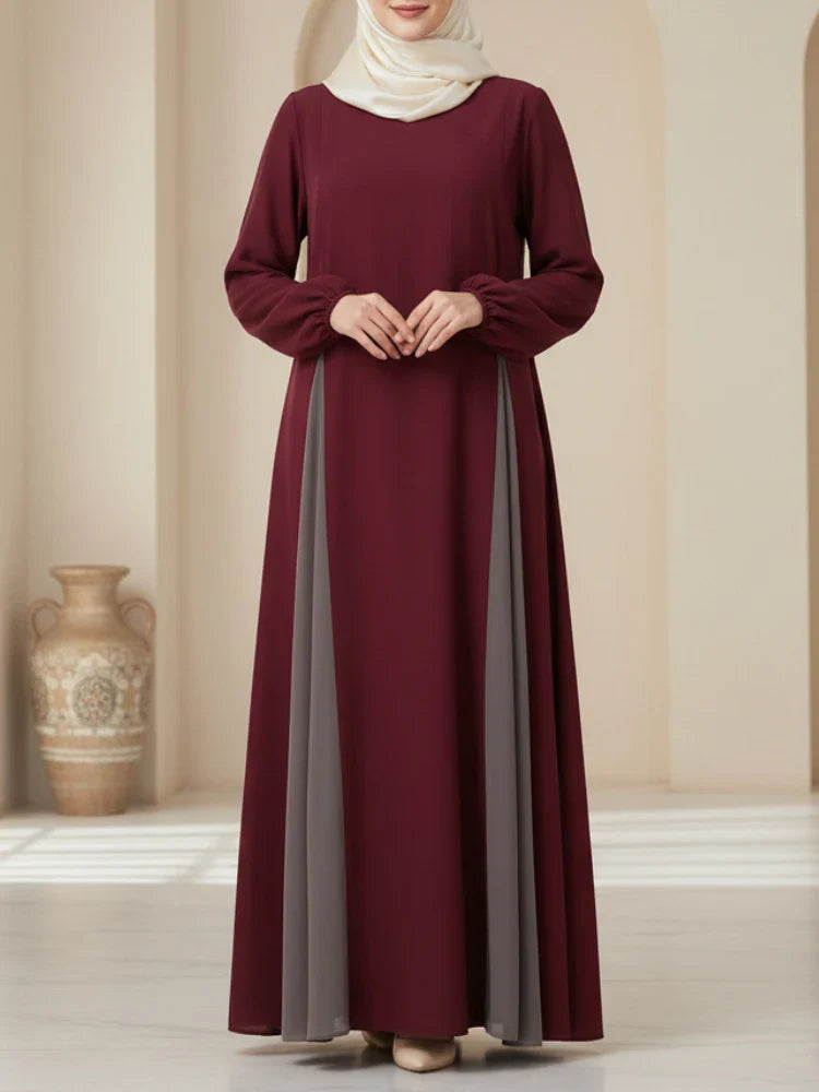 Elegant Modest Abaya Dress - Long Sleeve Maxi | Premium Dress