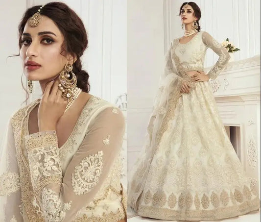 Customized  Iovry Prom dresses with wrap Lehenga Choli Embroidered Dupatta Girlish Indian Long sleeve Choli Asian Evening Gown