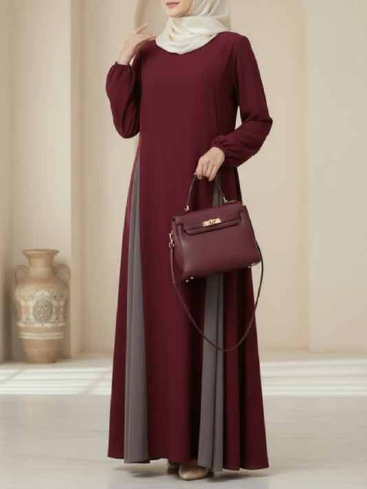 Elegant Modest Abaya Dress - Long Sleeve Maxi | Premium Dress