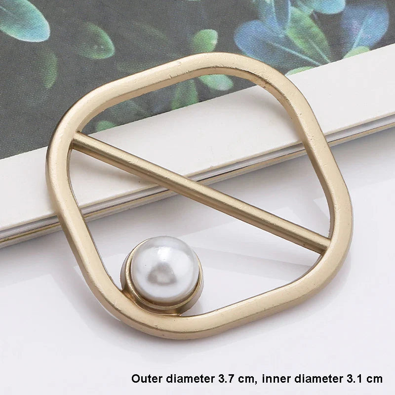 Pearl Rhinestone Brooch - Minimalist Pin