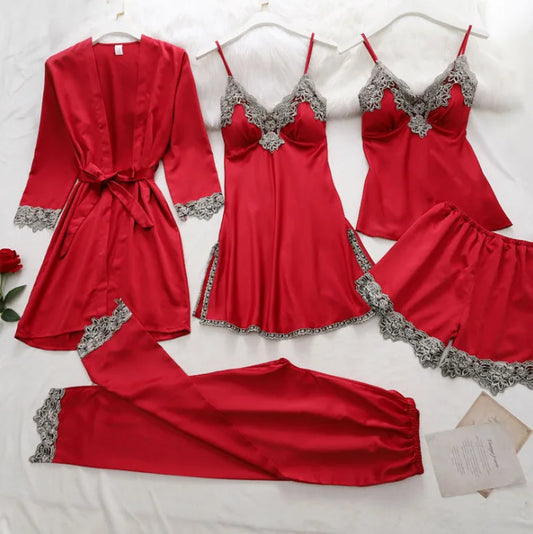 Europe and The United States Fashion Trend Color Collision Erotic Suit Comfortable Sexy Lace Erotic Lingerie Home Clothing Suit