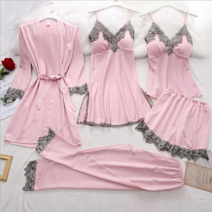 Europe and The United States Fashion Trend Color Collision Erotic Suit Comfortable Sexy Lace Erotic Lingerie Home Clothing Suit