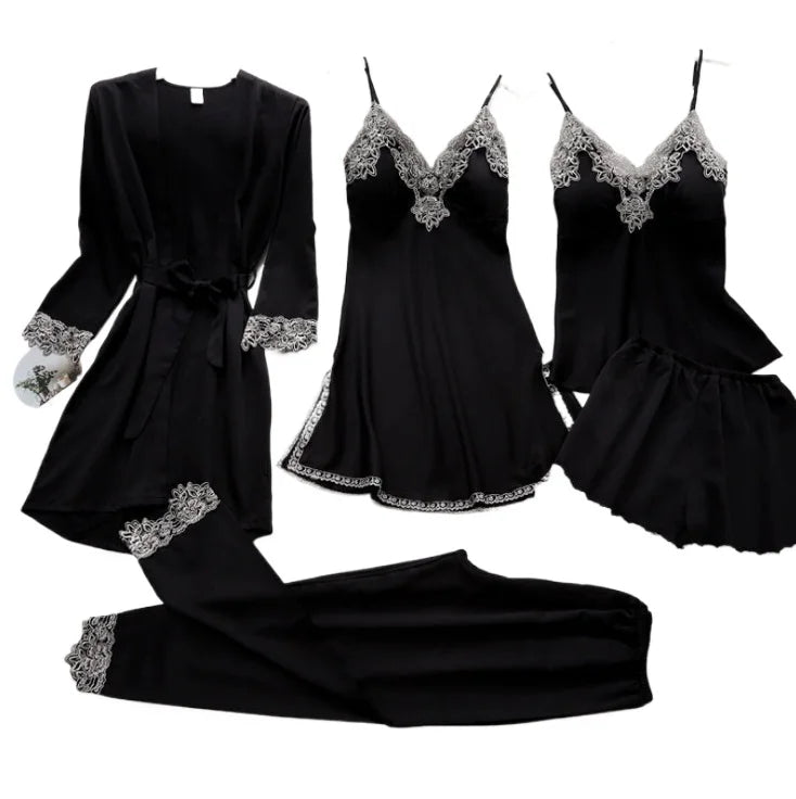 Europe and The United States Fashion Trend Color Collision Erotic Suit Comfortable Sexy Lace Erotic Lingerie Home Clothing Suit