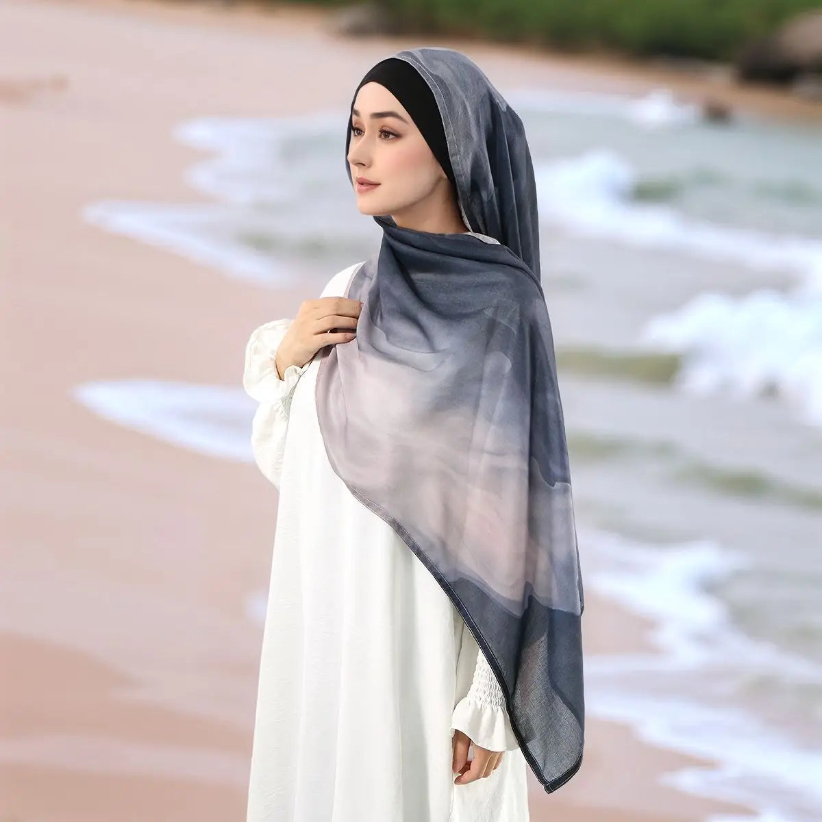 Watercolor Modal Hijab - Printed Scarf