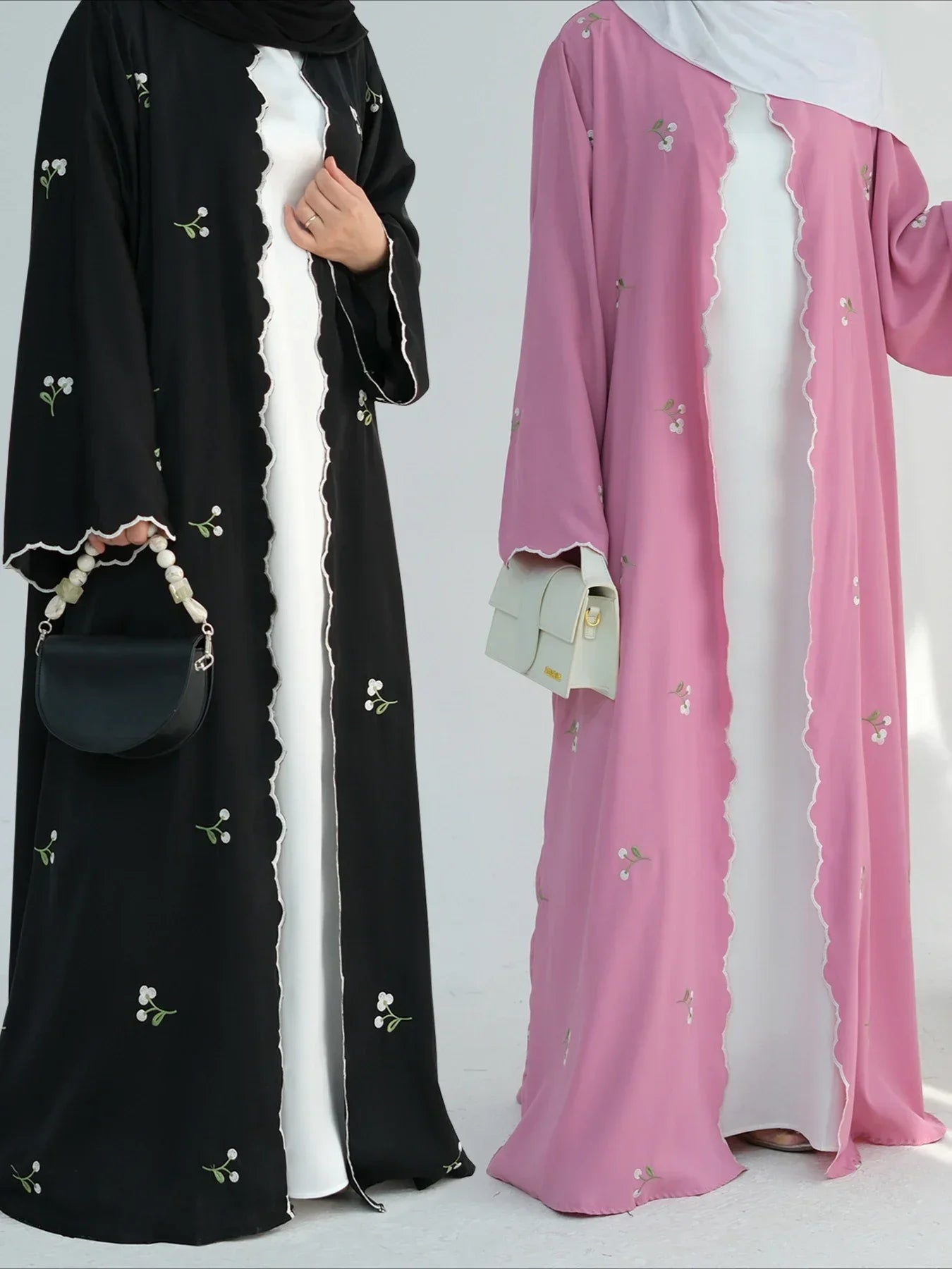 Embroidered Abaya Cardigan