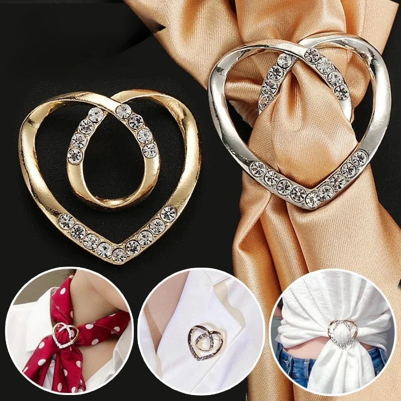 Crystal Scarf Buckle - Decorative Brooch Clip