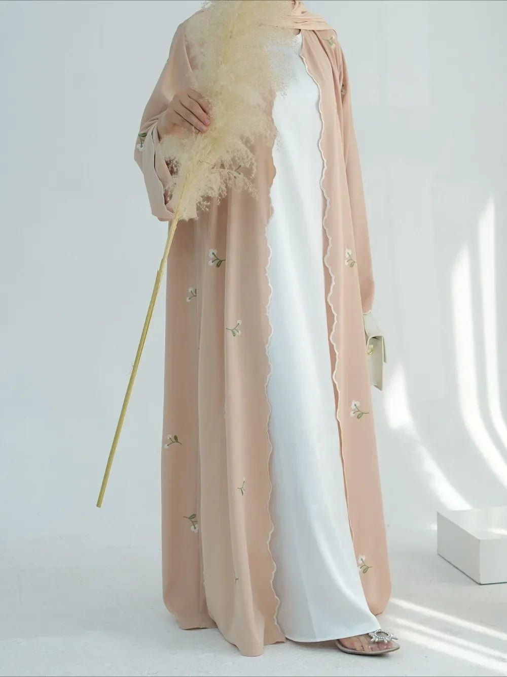 Embroidered Abaya Cardigan