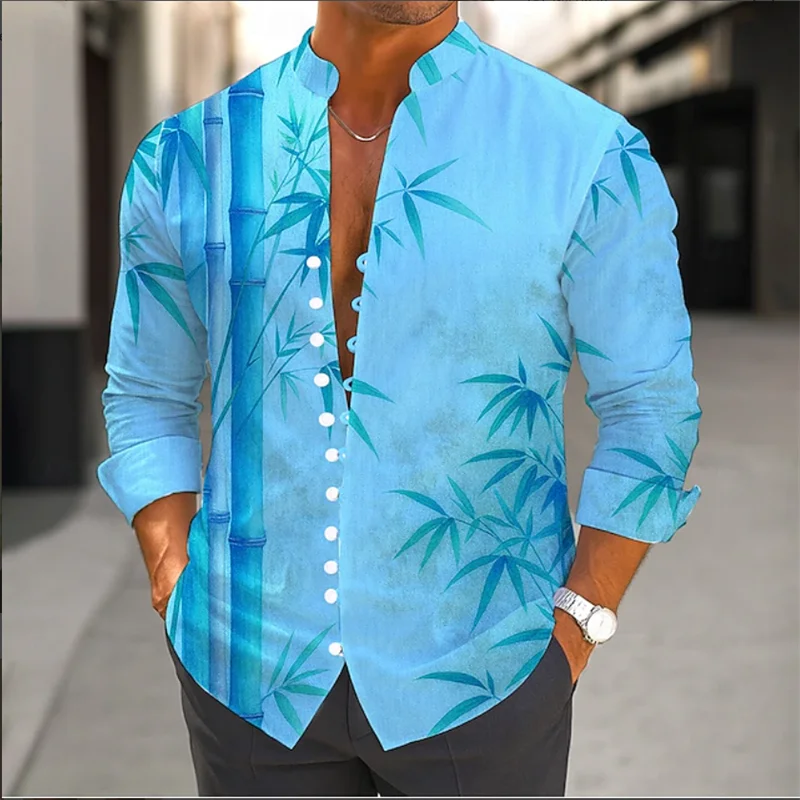 Men's 3D Flower Print Shir