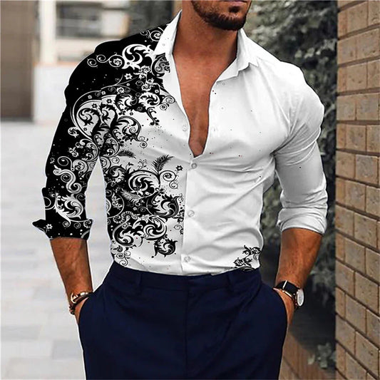 Men's Casual Street Print Pattern Shirt
