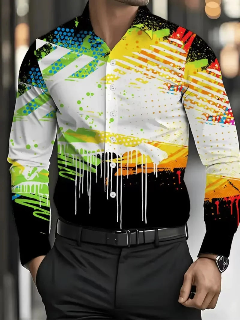 Men's Retro Floral Hawaiian 3D Print Shirt
