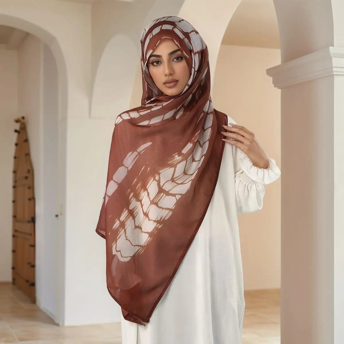 Watercolor Modal Hijab - Printed Scarf