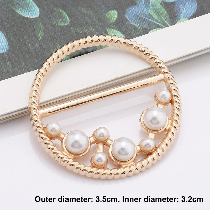 Pearl Rhinestone Brooch - Minimalist Pin
