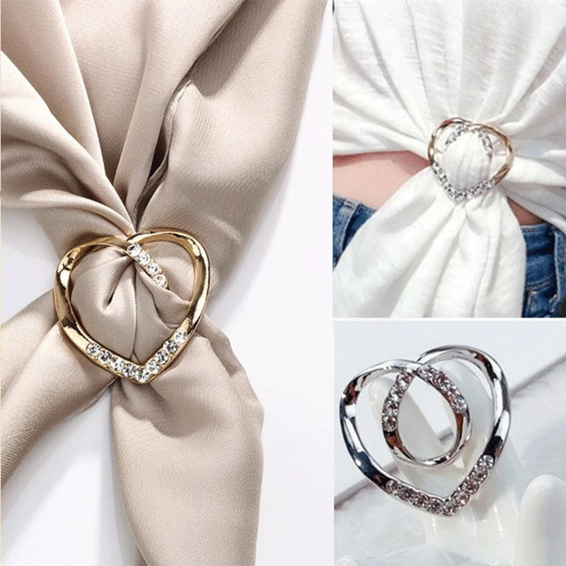 Crystal Scarf Buckle - Decorative Brooch Clip