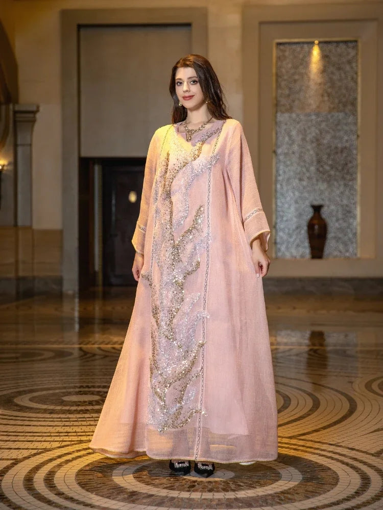 Sequin Abaya Party Dress - Morocco Kaftan