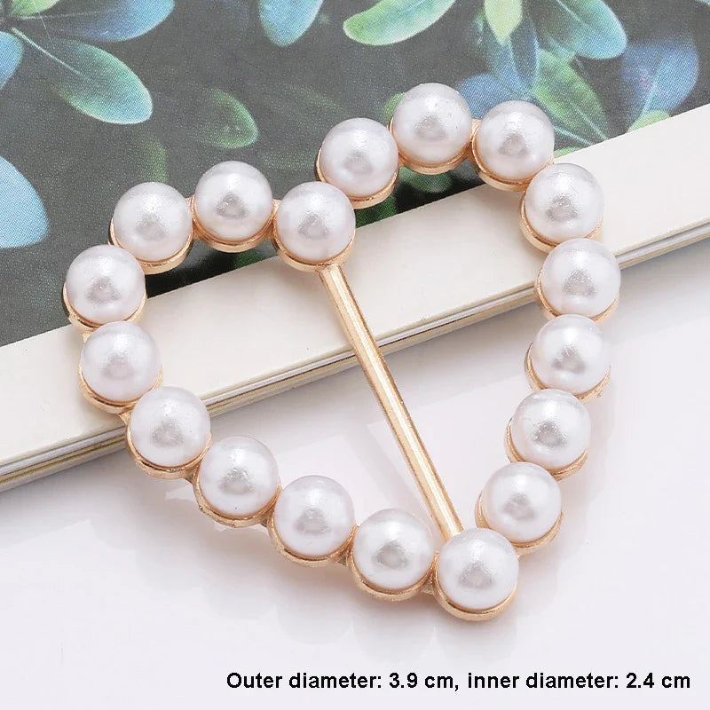 Pearl Rhinestone Brooch - Minimalist Pin