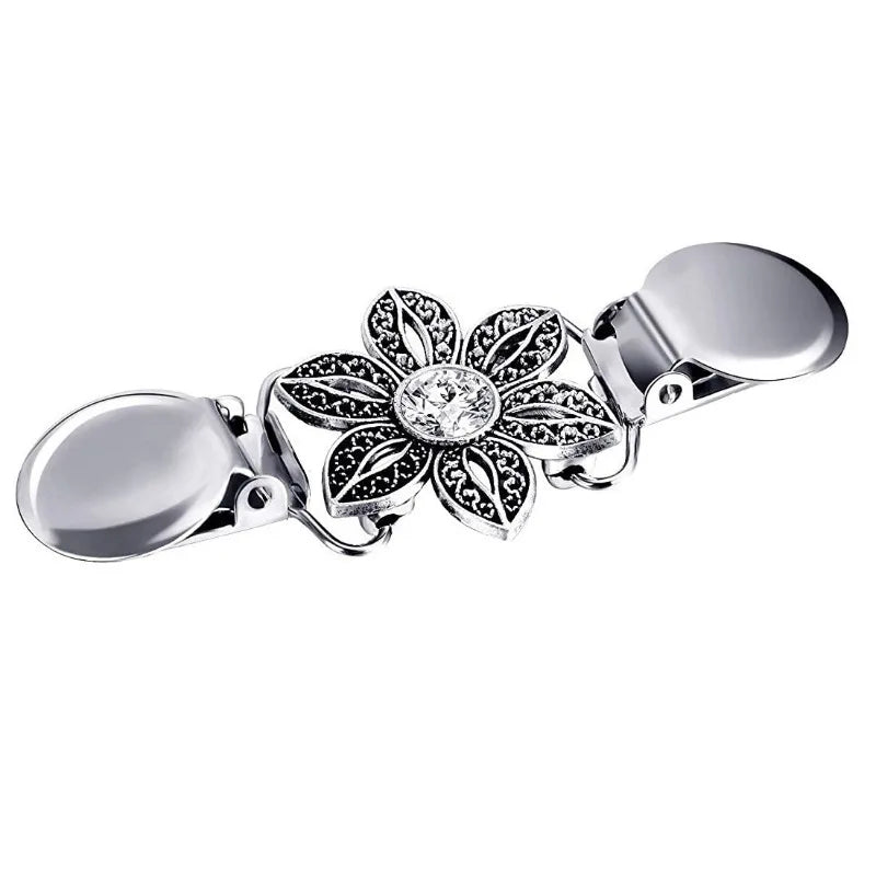 Retro Cardigan Pin - Metal Shawl Clip