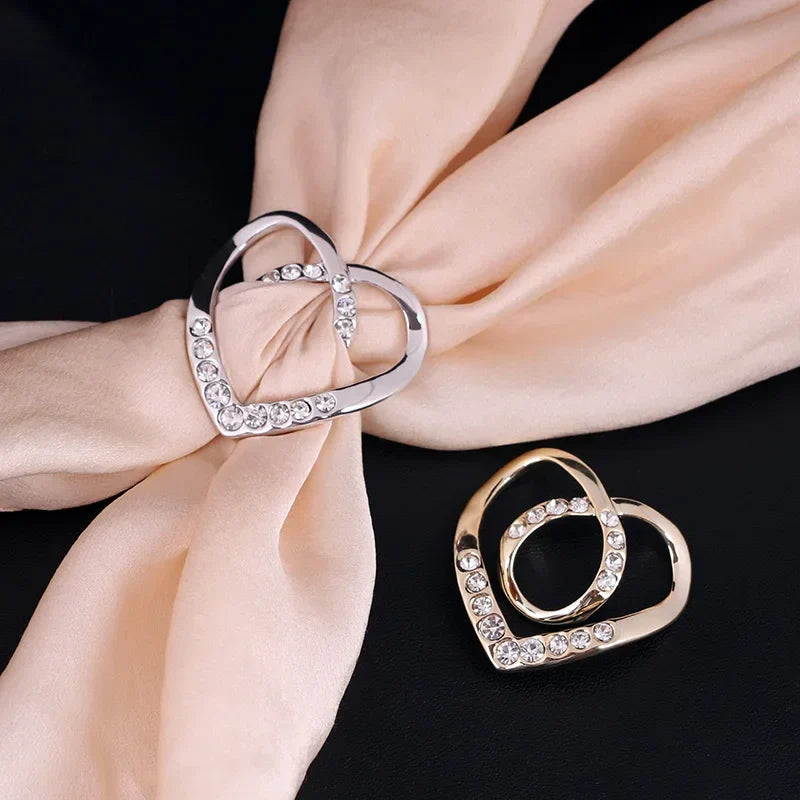 Crystal Scarf Buckle - Decorative Brooch Clip