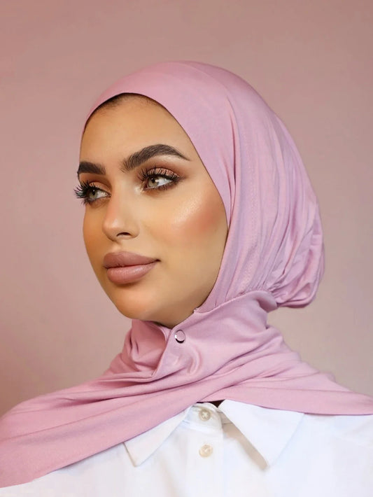 Instant Hijab with Button - Full Cover Turban