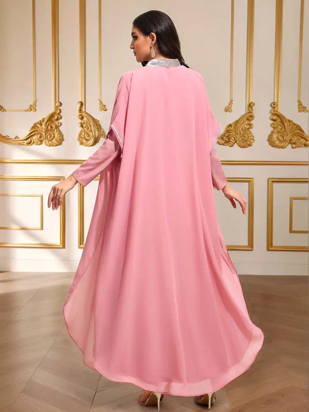 Embroidered Abaya Dress - Modest Maxi Kaftan