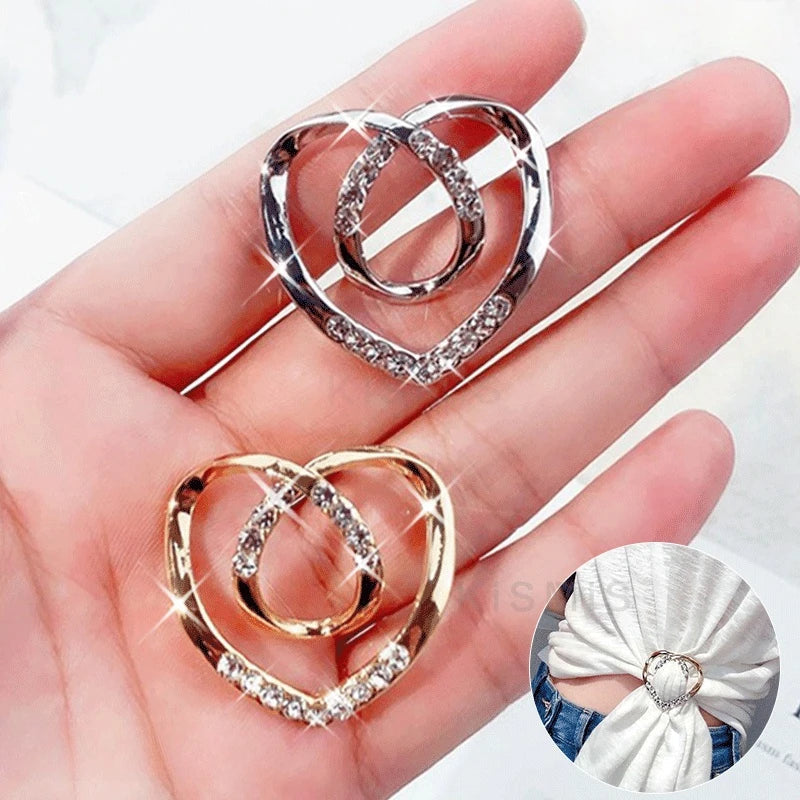 Crystal Scarf Buckle - Decorative Brooch Clip