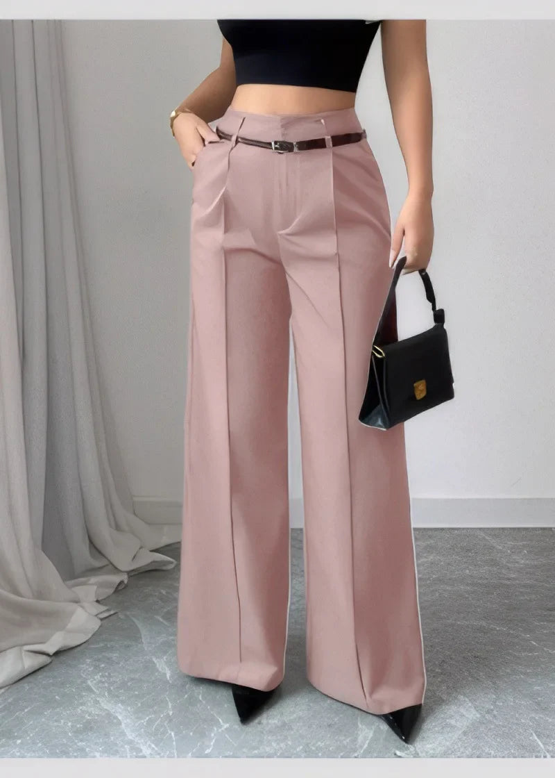 Pants Summer Korean Comfortable Plain Full Length Wide Leg Vacation Pants For Women