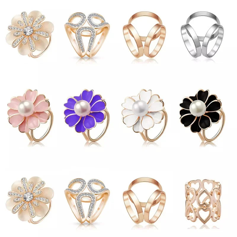 Crystal Scarf Buckle - Luxury Brooch Pin
