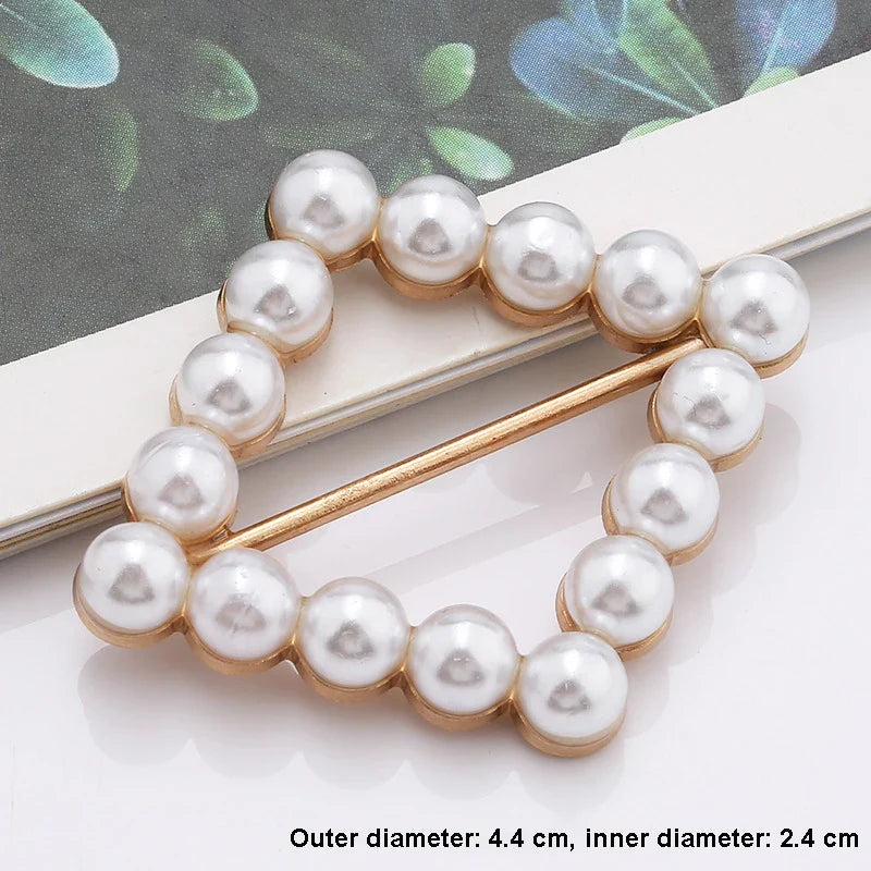 Pearl Rhinestone Brooch - Minimalist Pin