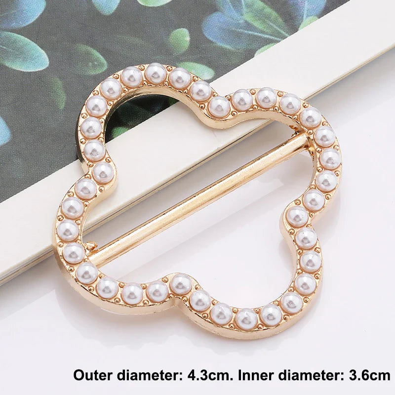 Pearl Rhinestone Brooch - Minimalist Pin