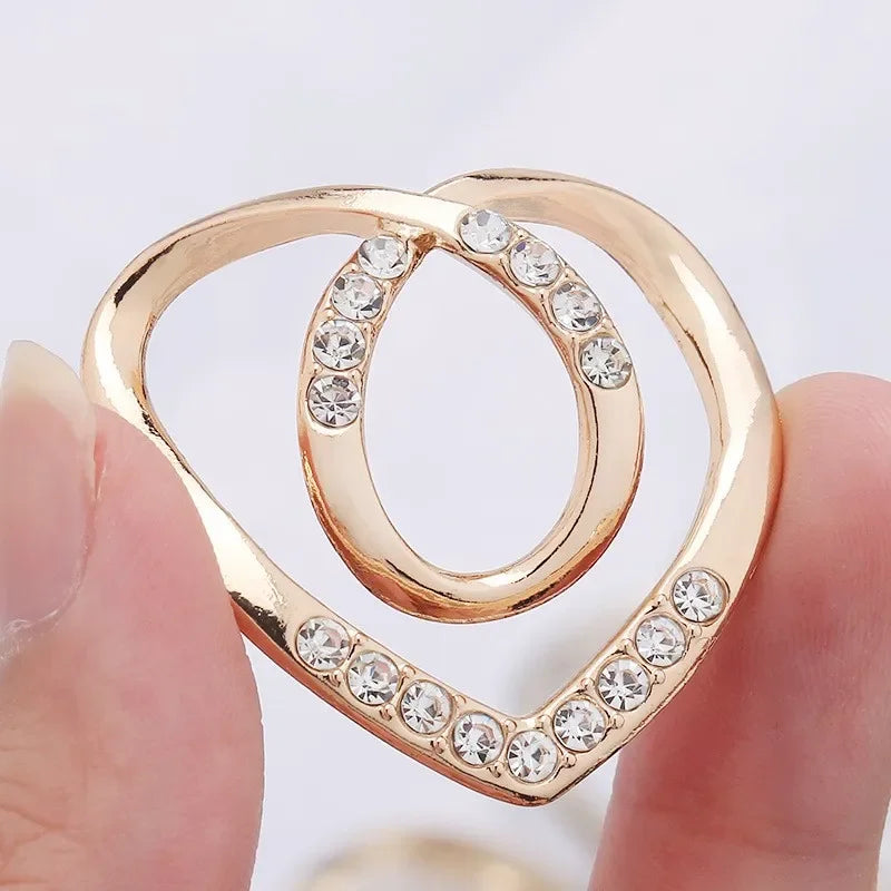 Crystal Scarf Buckle - Decorative Brooch Clip