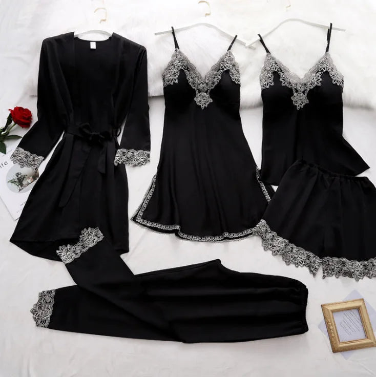 Europe and The United States Fashion Trend Color Collision Erotic Suit Comfortable Sexy Lace Erotic Lingerie Home Clothing Suit