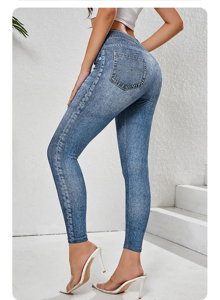 Non-denim Retro Leggings Women Sport Slim Tights Leggings Fitness High Waist Pants Clothing Workout Running Quick Dry Leggings